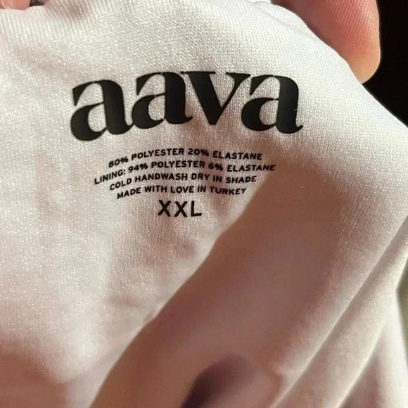 NWOT Aava Oceane Retro One-Piece blue and white striped Swim Suit XXL - Picture 3 of 7